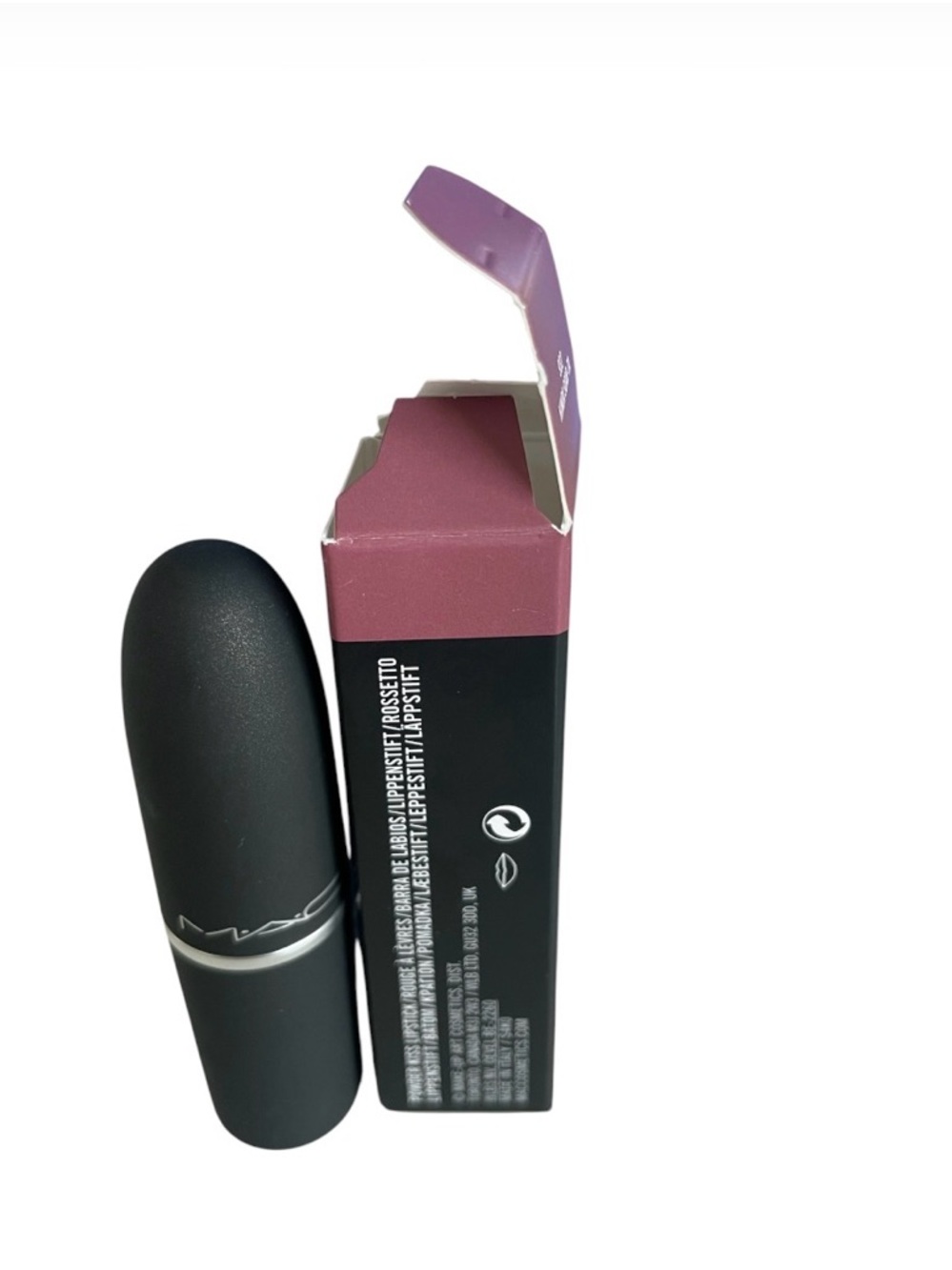 Mac Powder Kiss Lipstick 932 KINDA SOAR -TA Discontinued BRAND NEW IN BOX - Picture 2 of 6